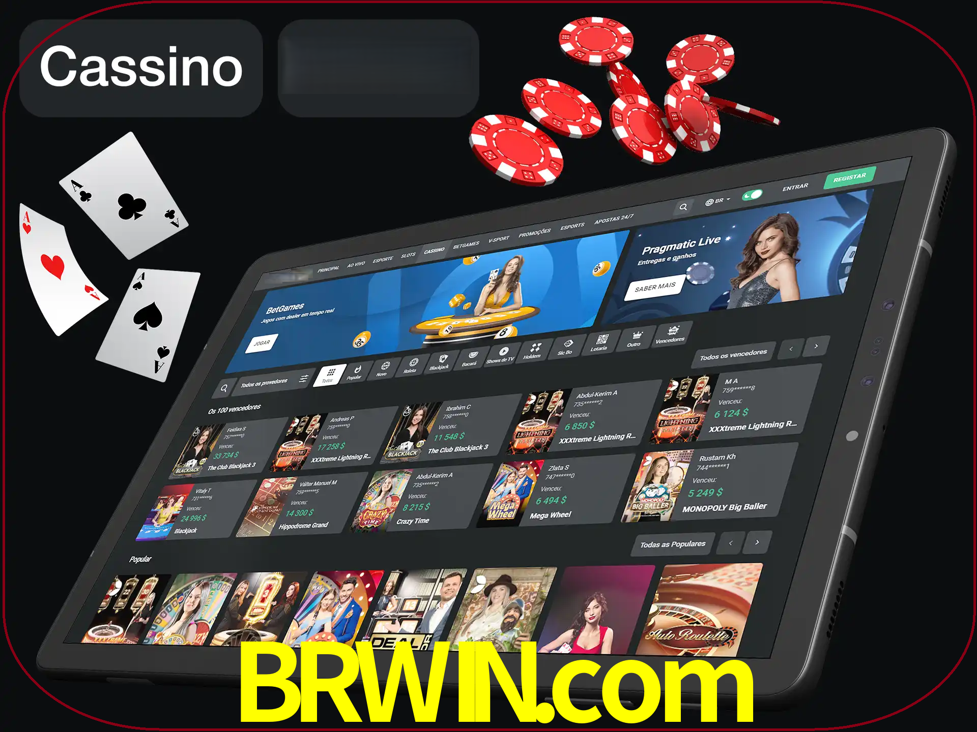 Jogue vários jogos de cassino em nosso cassino.