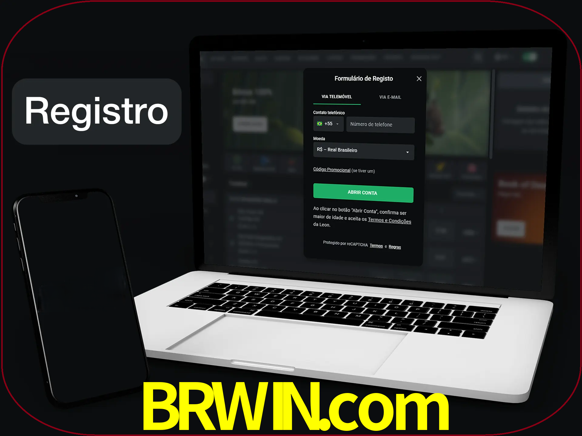 O registro na LeonBet é simples.